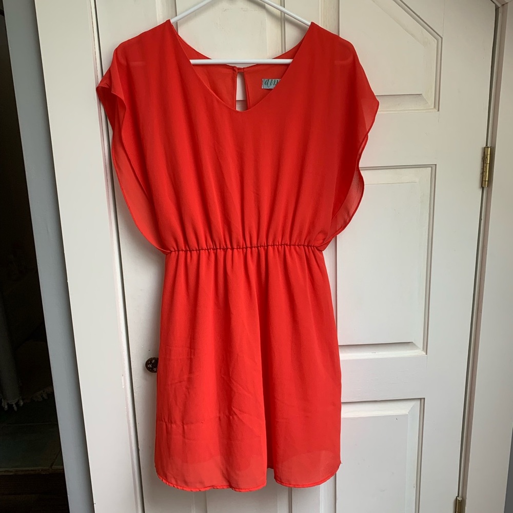 Francescas orange dress.